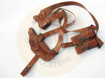 Picture of LEFT HAND TAN LEATHER HORIZONTAL SHOULDER HOLSTER FOR 1911 W/RAIL  P2RL