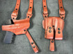 Picture of TAN LEATHER HORIZONTAL SHOULDER HOLSTER FOR GLOCK  MOS