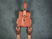 Picture of TAN LEATHER HORIZONTAL SHOULDER HOLSTER FOR GLOCK  MOS (Red Dot Sight)